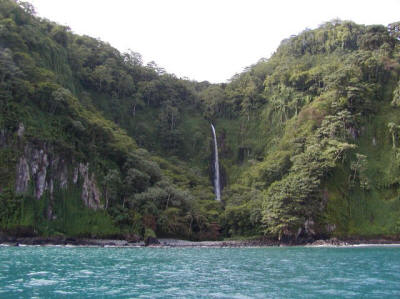 Waterfall on Cocos Island, Cocos island treasure hunt.