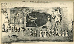 Plate I from Joseph Beldam's book The Origins and Use of the Royston Cave, 1884